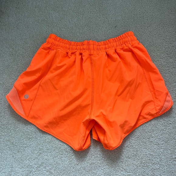 Hotty Hot Low-Rise Lined Short 4” Neon Orange - Picture 2 of 3